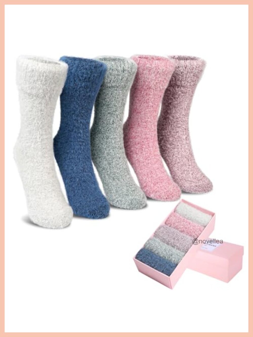 Wool Cotton Fuzzy Slipper Socks Cozy Warm Winter